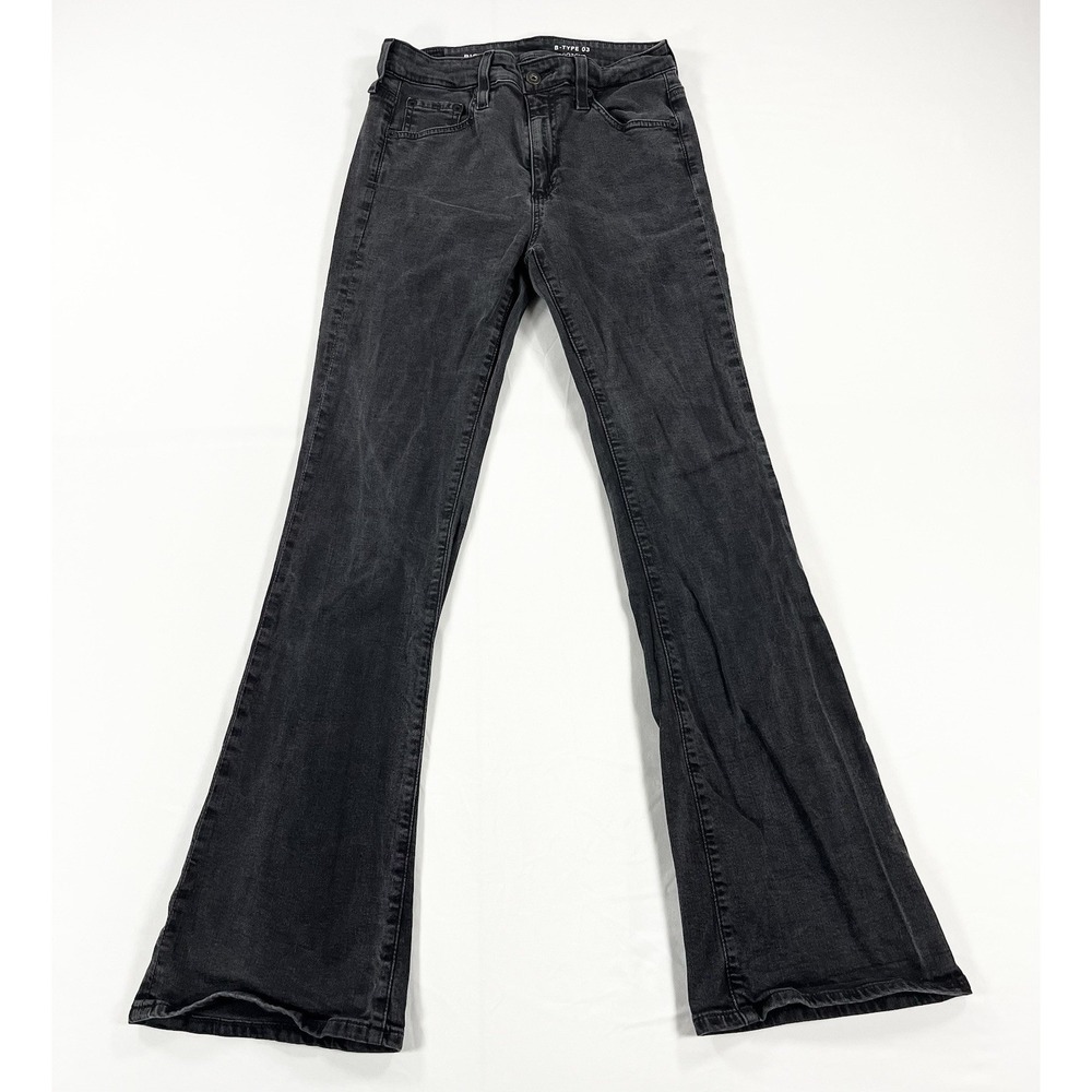 Big Star Adela Women 27 x 30 Black Stretch Bootcut Jeans Y2K Indie Sleaze Denim